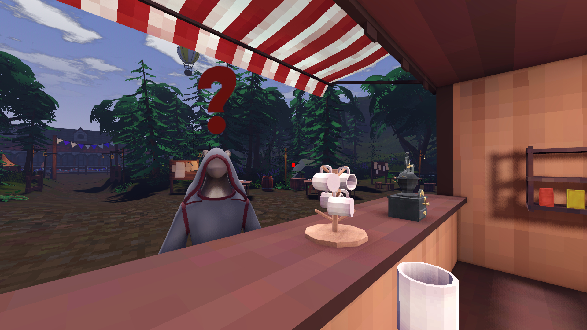 View from behind the counter